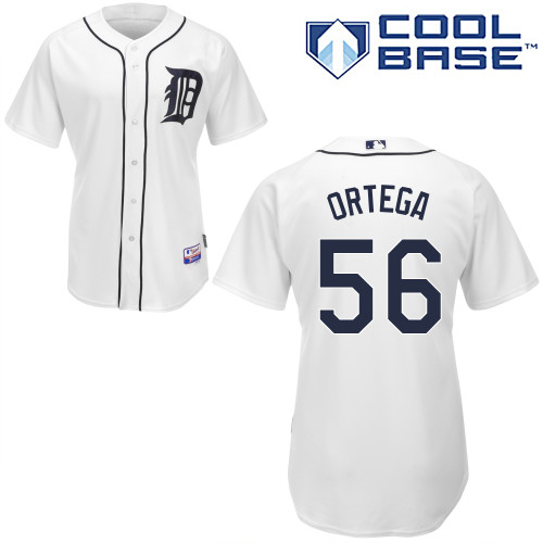 Jose Ortega #56 MLB Jersey-Detroit Tigers Men's Authentic Home White Cool Base Baseball Jersey